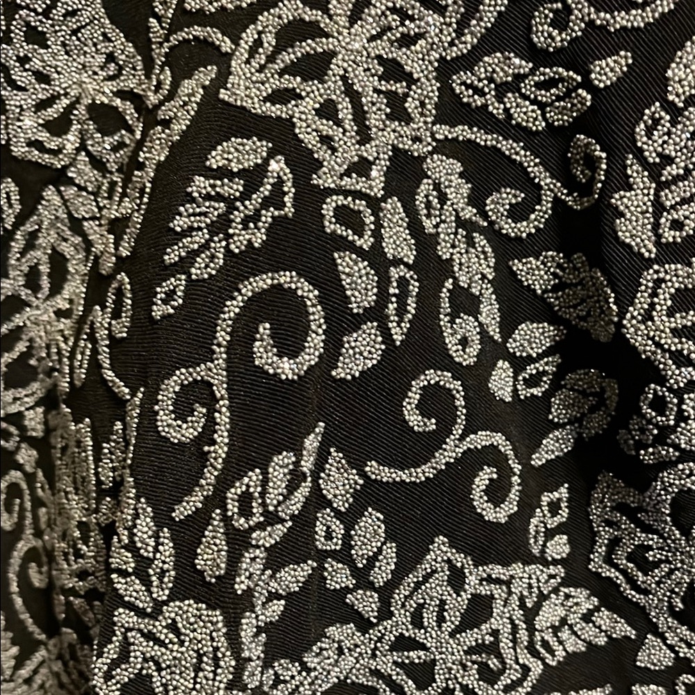 TADASHI Black and gray beaded halter top - Picture 1 of 4